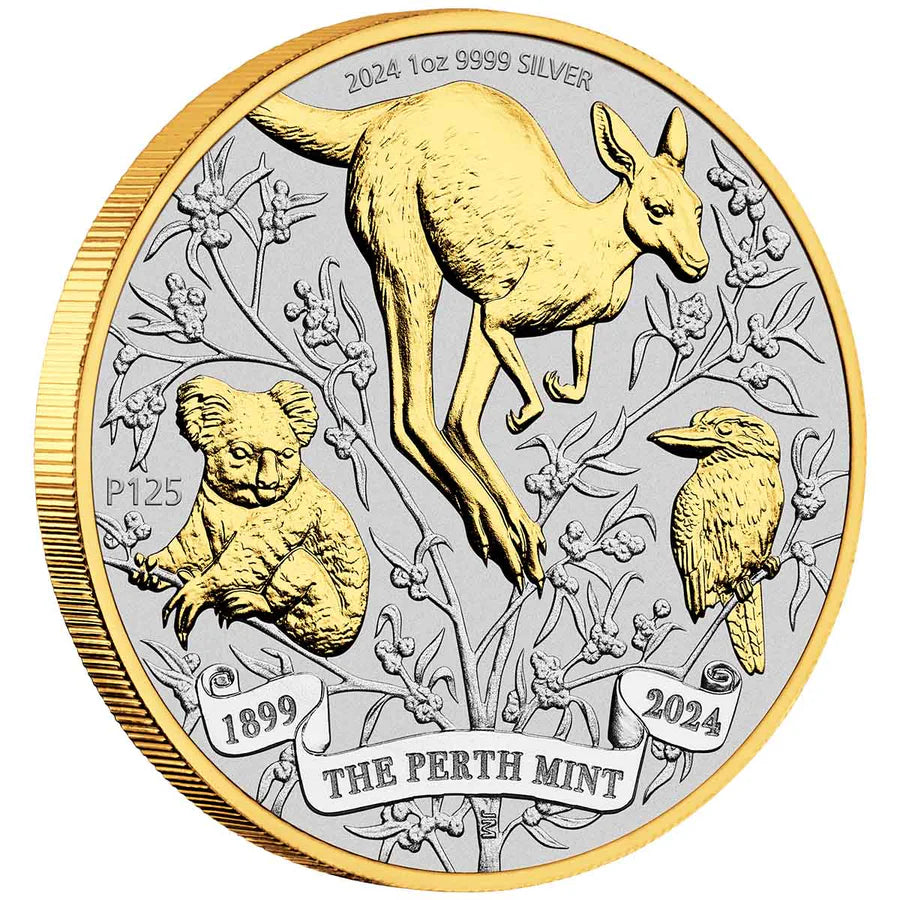 2024 $1 The Perth Mint's 125th Anniversary 1oz Silver 4 Coin Set