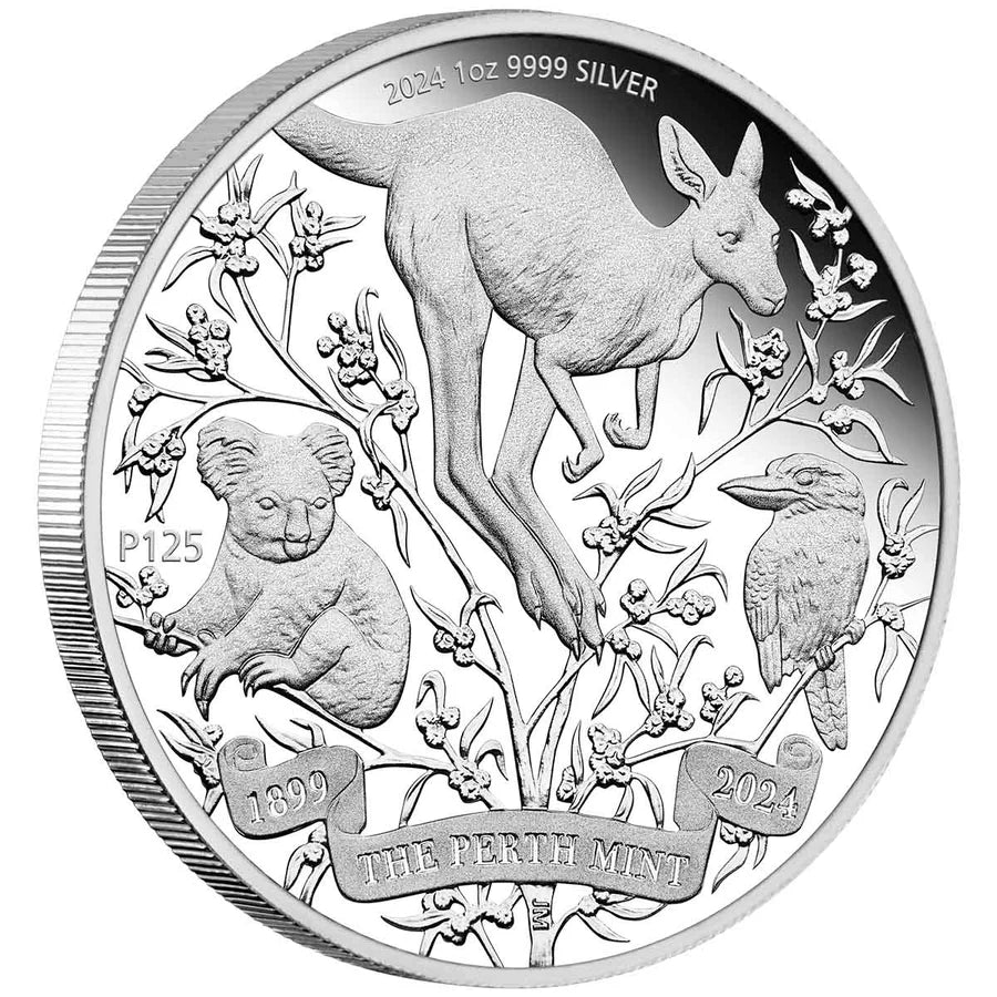 2024 $1 The Perth Mint's 125th Anniversary 1oz Silver 4 Coin Set