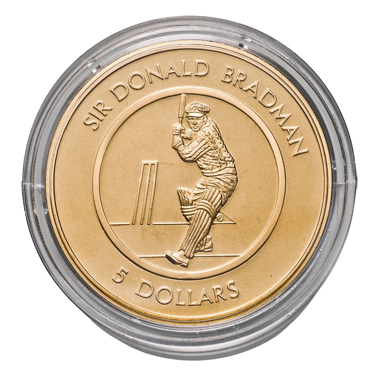 1996 $5 Sir Donald Bradman Al-Br Proof