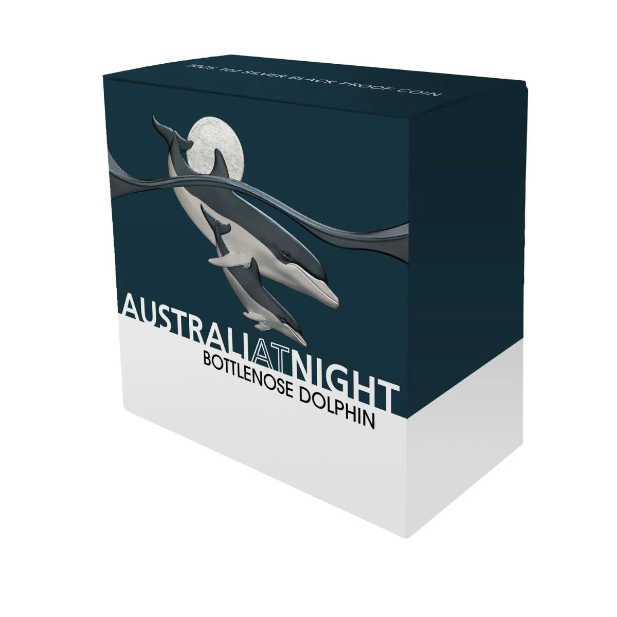 Niue 2025 $1 Australia At Night Bottlenose Dolphin 1oz Silver Black Proof Coin
