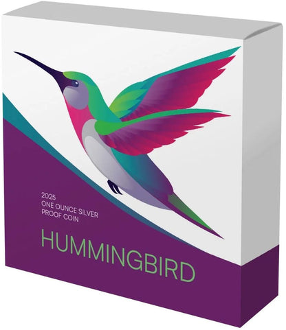 Niue 2025 $1 Hummingbird 1oz Silver Coloured Proof Coin