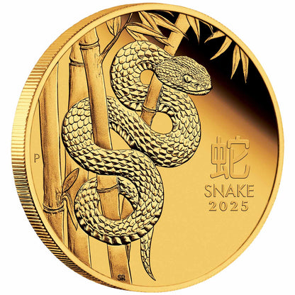 2025 $25 Lunar Year of The Snake 1/4oz Gold Proof Coin