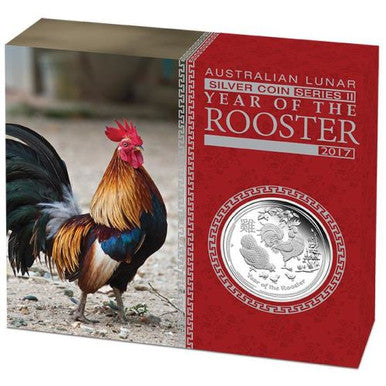 2017 50c Lunar Rooster 1/2oz Silver Proof Coin
