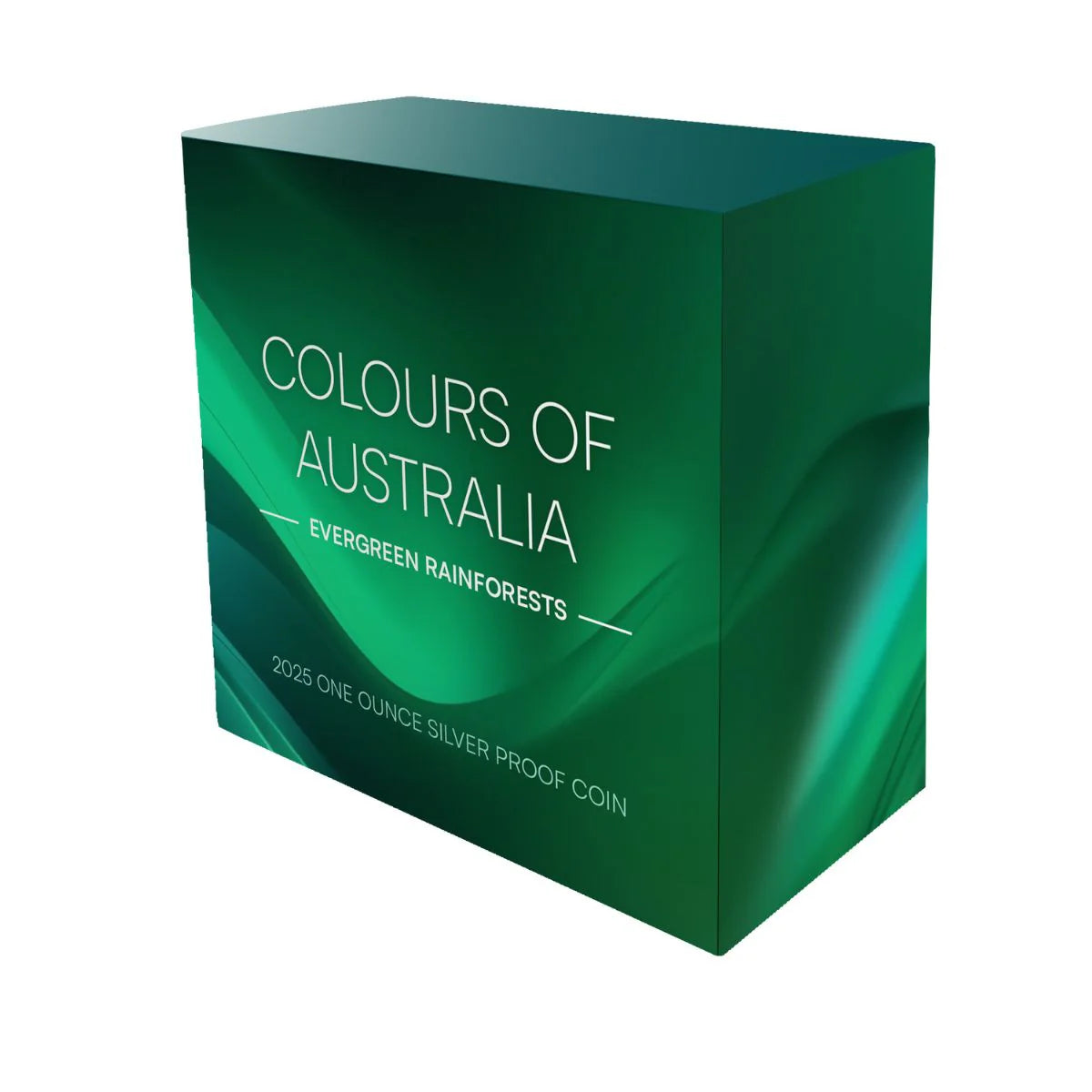 Niue 2025 $1 Colours of Australia Evergreen Rainforest 1oz Silver Coloured Proof Coin