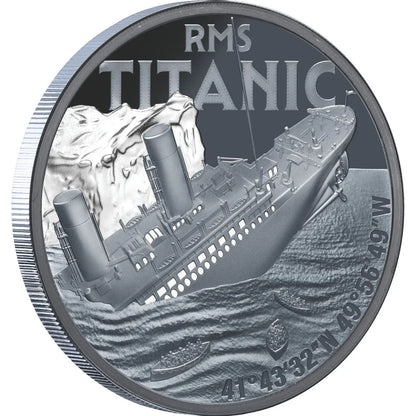 Niue 2025 $1 RMS Titanic 1oz Silver Black Proof Coin