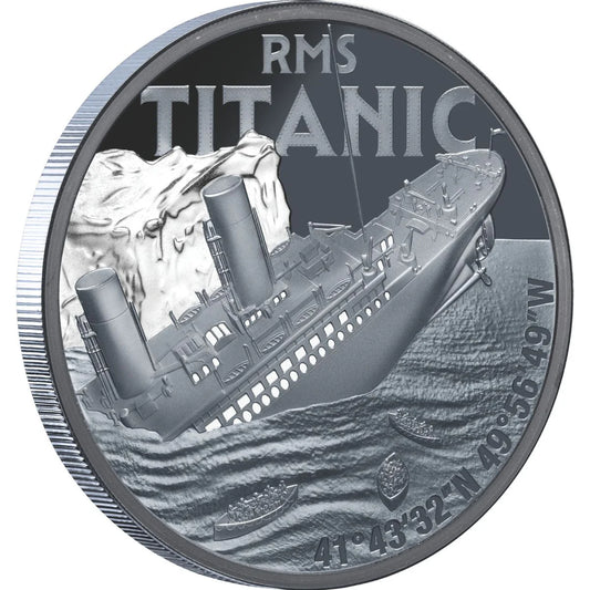 Niue 2025 $1 RMS Titanic 1oz Silver Black Proof Coin