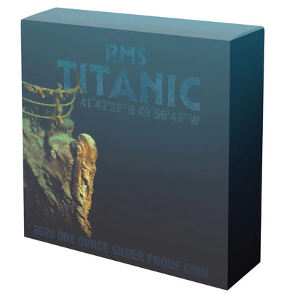 Niue 2025 $1 RMS Titanic 1oz Silver Black Proof Coin