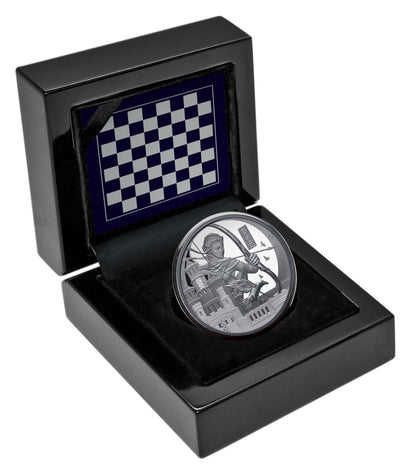 Niue 2026 $1 Chess The Rook 1oz Silver Black Proof Coin