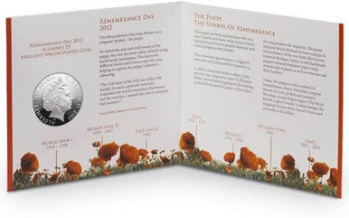 UK 2012 £5 The Remembrance Day Uncirculated Coin