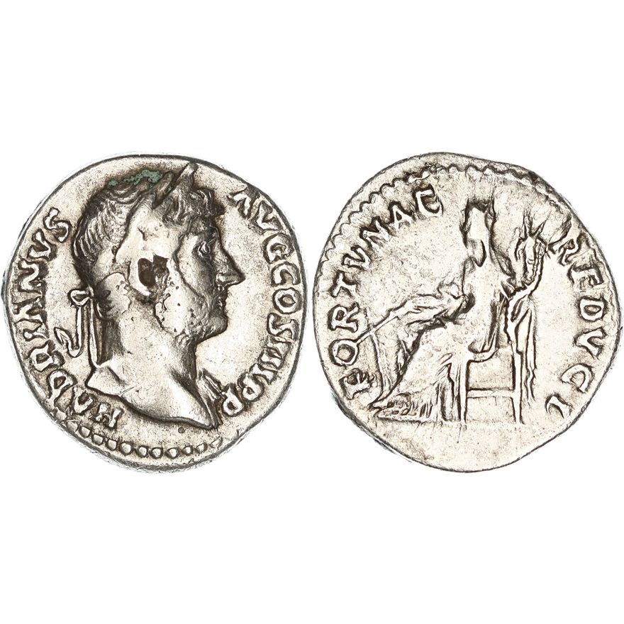 Roman Empire, Hadrian, Silver Denarius, 134-138 AD, gF