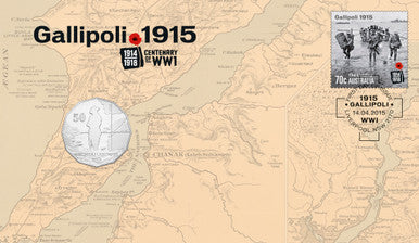 2014 50c Centenary of WWI Gallipoli Campaign PNC