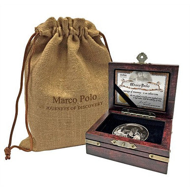 Niue 2015 $5 Marco Polo Journeys of Discovery 2oz Silver Antiqued Coin