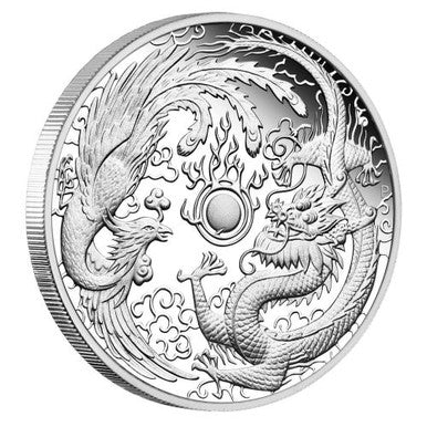 2018 $1 Dragon & Phoenix 1oz Silver Proof Coin