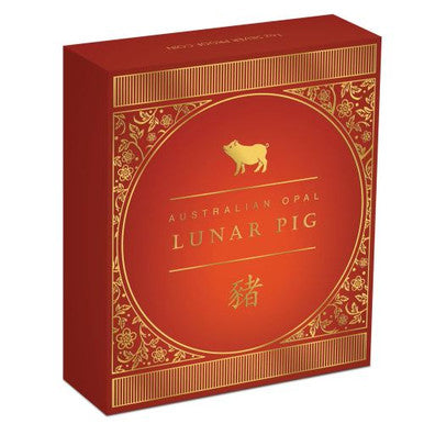 2019 $1 Australian Opal Lunar Year of The Pig 1oz Silver Proof Coin