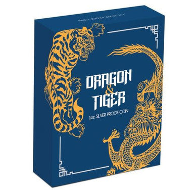 2019 $1 Dragon & Tiger 1oz Silver Proof Coin