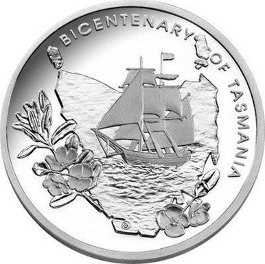 2004 $5 Bicentenary of Tasmania 1oz Silver Proof Coin