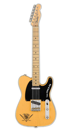 Solomon Islands 2021 $2 Fender Telecaster 1oz Silver Coloured Shaped Proof Coin