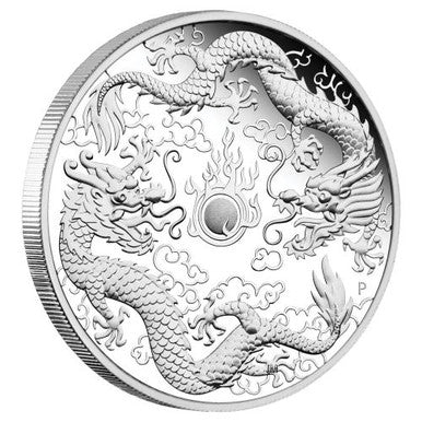 2020 $1 Double Dragon 1oz Silver Proof Coin