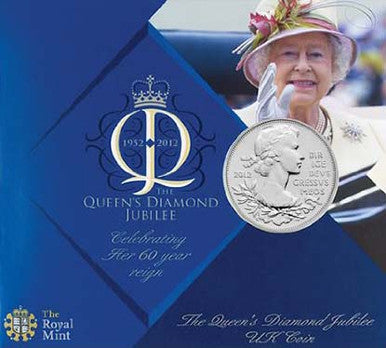 UK 2012 £5 The Queen's Diamond Jubilee Uncirculated Coin