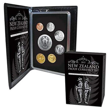 NZ 2015 Proof Set with The Spirit of ANZAC 1oz Silver Proof Coin