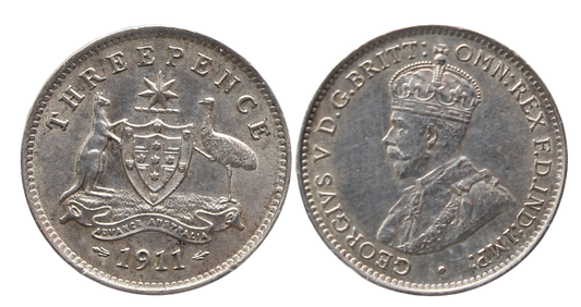 1911 Threepence UNC
