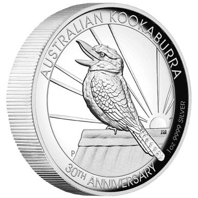 2020 $1 Australian Kookaburra 30 Years 1oz Silver High Relief Proof Coin