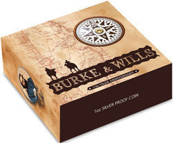 2010 $1 Burke & Wills 150 Year Anniversary 1oz Silver Coloured Proof Coin