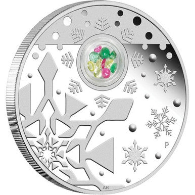 2012 $1 Merry Christmas 1oz Silver Locket Coin