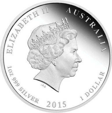 2015 $1 The ANZAC Spirit 100th Anniversary Making of A Nation 1oz Silver Coloured Proof Coin