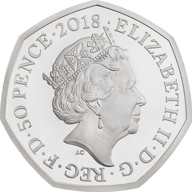 UK 2018 50p Celebrating The 60th Anniversary of Paddington At The Palace Silver Coloured Proof Coin