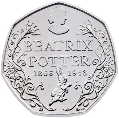 UK 2016 50p Beatrix Potter 150 Years Uncirculated Coin