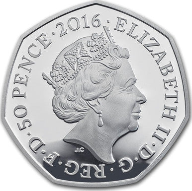 UK 2016 50p 150th Anniversary of Beatrix Potter Silver Proof Coin (TONED)