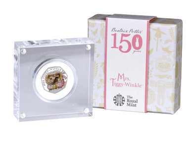 UK 2016 50p 150th Anniversary of Beatrix Potter Mrs. Tiggy-Winkle Silver Coloured Proof Coin