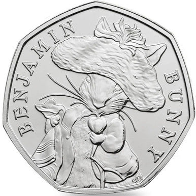 UK 2017 50p Celebrating Beatrix Potter and Her Little Tales Benjamin Bunny Uncirculated Coin