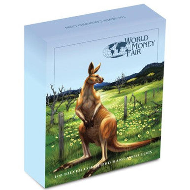 2014 $1 WMF Berlin Kangaroo 1oz Silver Coloured Coin