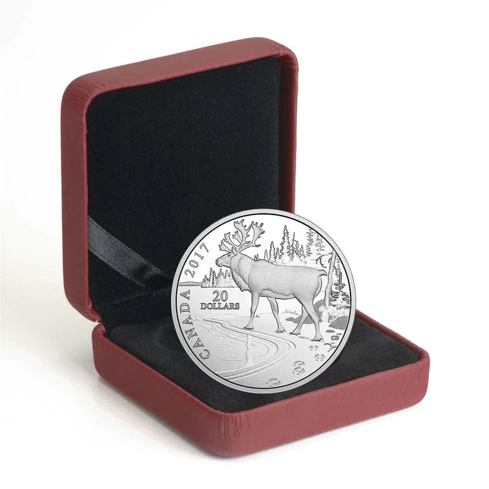 Canada 2017 $20 Nature's Impressions Woodland Caribou 1oz Silver Proof