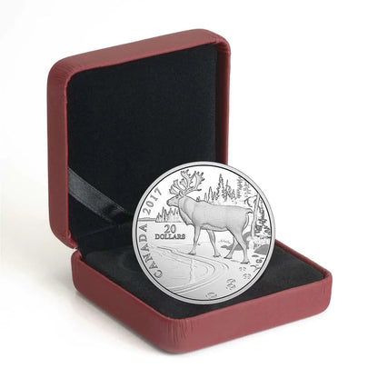 Canada 2017 $20 Nature's Impressions Woodland Caribou 1oz Silver Proof
