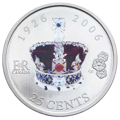 Canada 2006 25c 80th Birthday of The Queen Uncirculated Coin