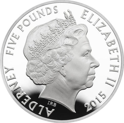 UK 2015 £5 150th Anniversary of The Salvation Army Alderney Silver Proof Coin