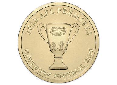 2013 $1 AFL Premiership Hawthorn Football Club Premiers Uncirculated Coin