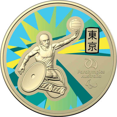 2020 $1 Paralympics Australia Chris Bond Coloured Uncirculated Coin