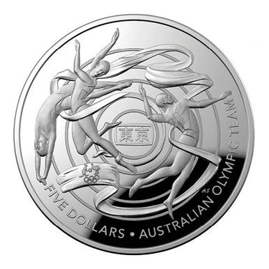 2020 $5 Australian Olympic Team 1oz Silver Domed Proof Coin