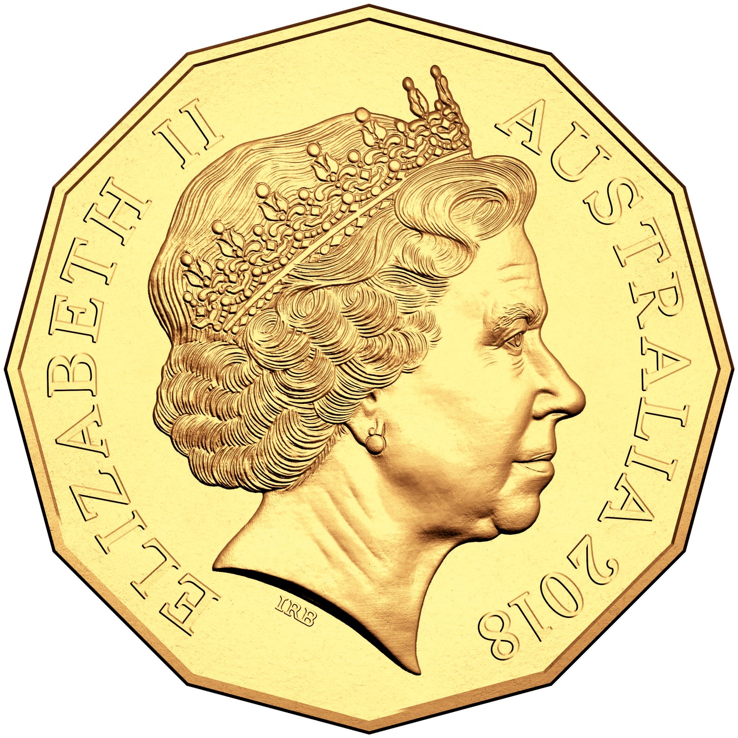 2018 50c Commonwealth Games Gold Coast Gold Plated Uncirculated Coin