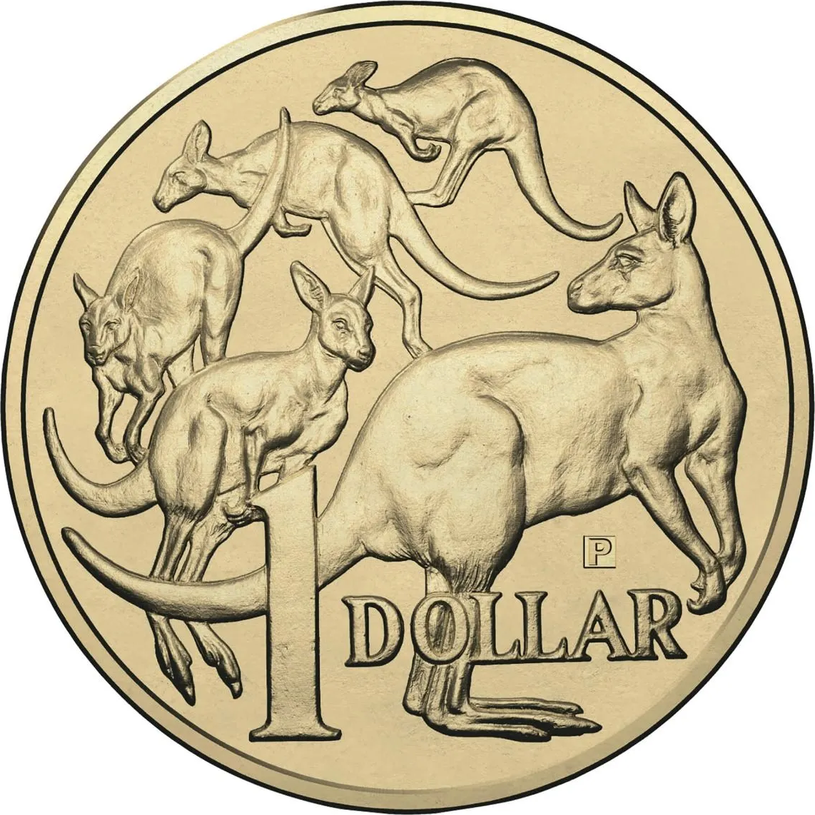 2018 $1 ANDA Perth Mob of Roos 'P' Privy Mark Uncirculated Coin