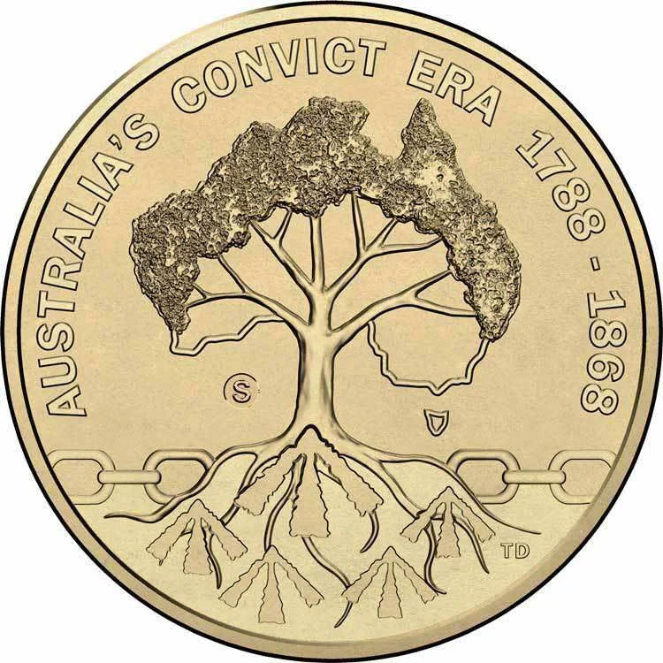 2018 $1 Rascals & Ratbags Australia's Convict Era Esther Abrahams Johnston 'S' Counterstamp Uncirculated Coin
