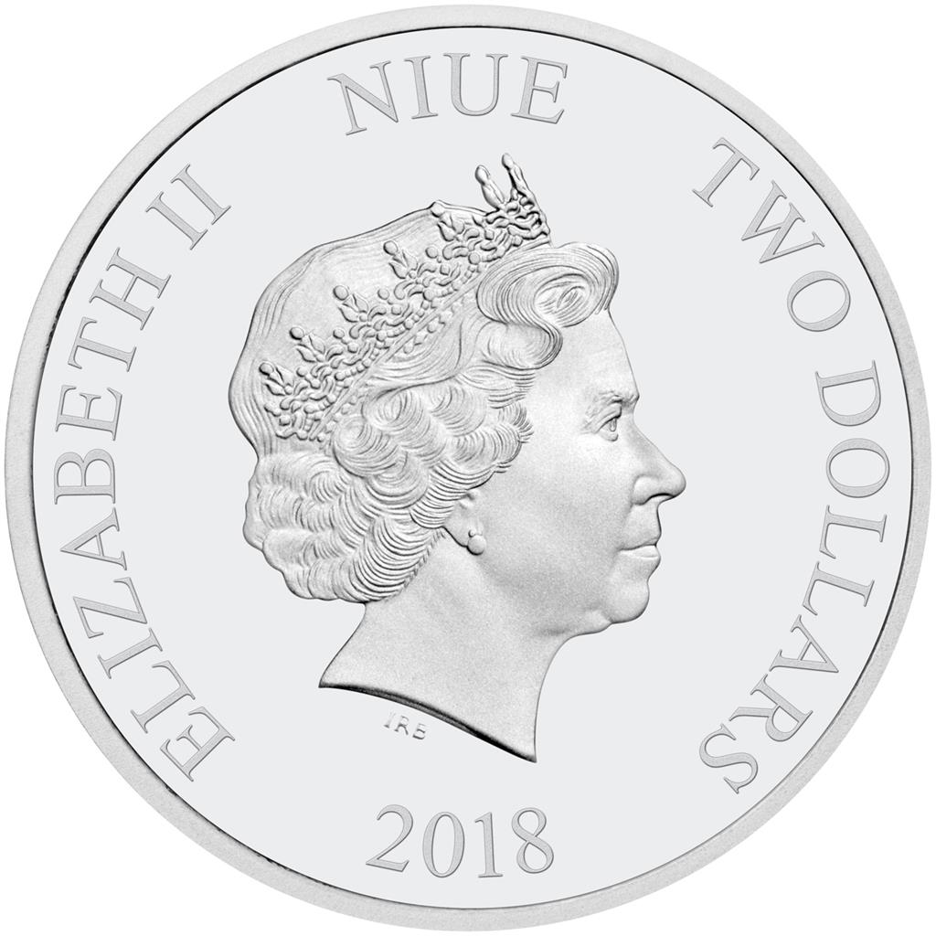 Niue 2018 $2 Star Wars Jabba The Hutt 1oz Silver Proof Coin