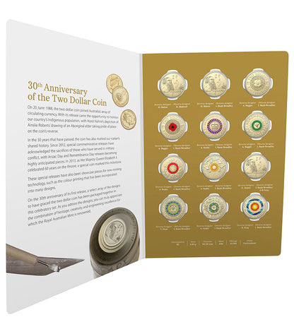 2018 30th Anniversary of The Two Dollar Coin 12 Coin Set
