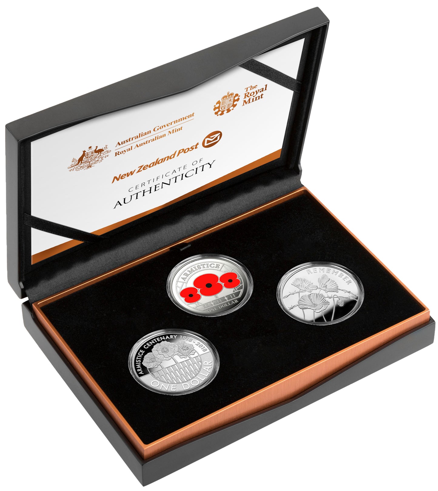 2018 Armistice Centenary Silver Proof 3 Coin Set