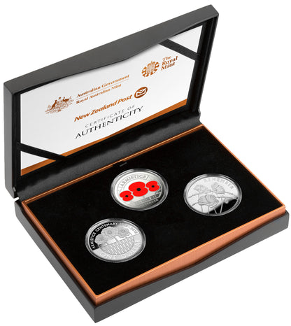 2018 Armistice Centenary Silver Proof 3 Coin Set