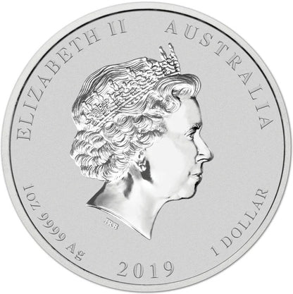2019 $1 Lunar Year of The Pig 1oz Silver BU Coin